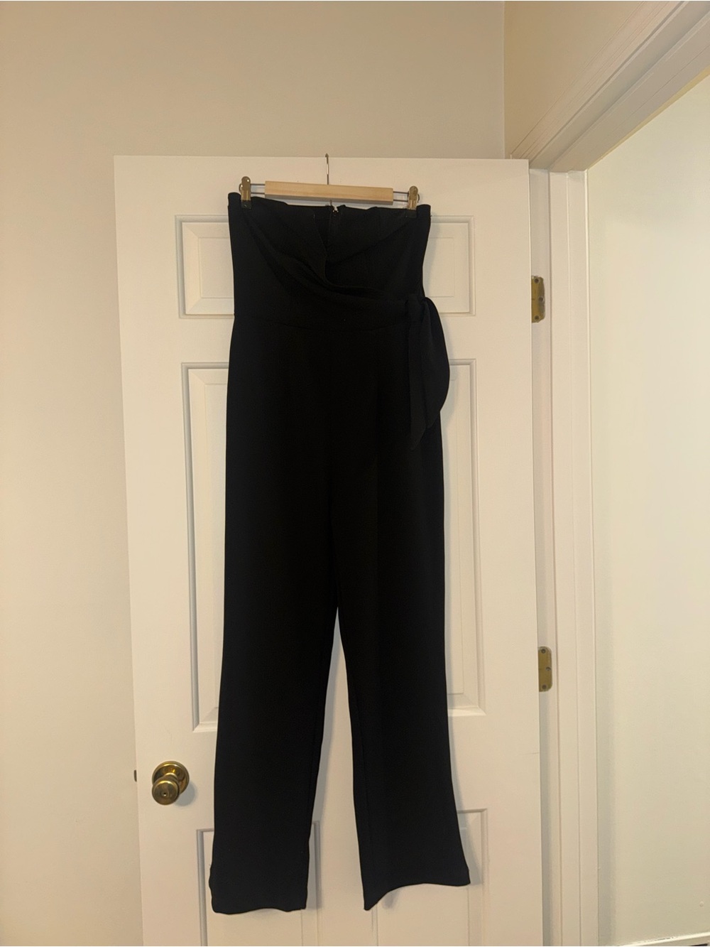 Strapless Black Wide-Leg Jumpsuit